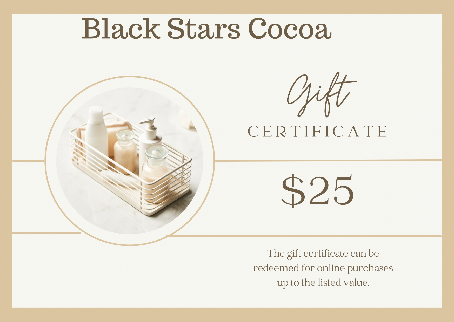 Black Stars Cocoa Gift Card